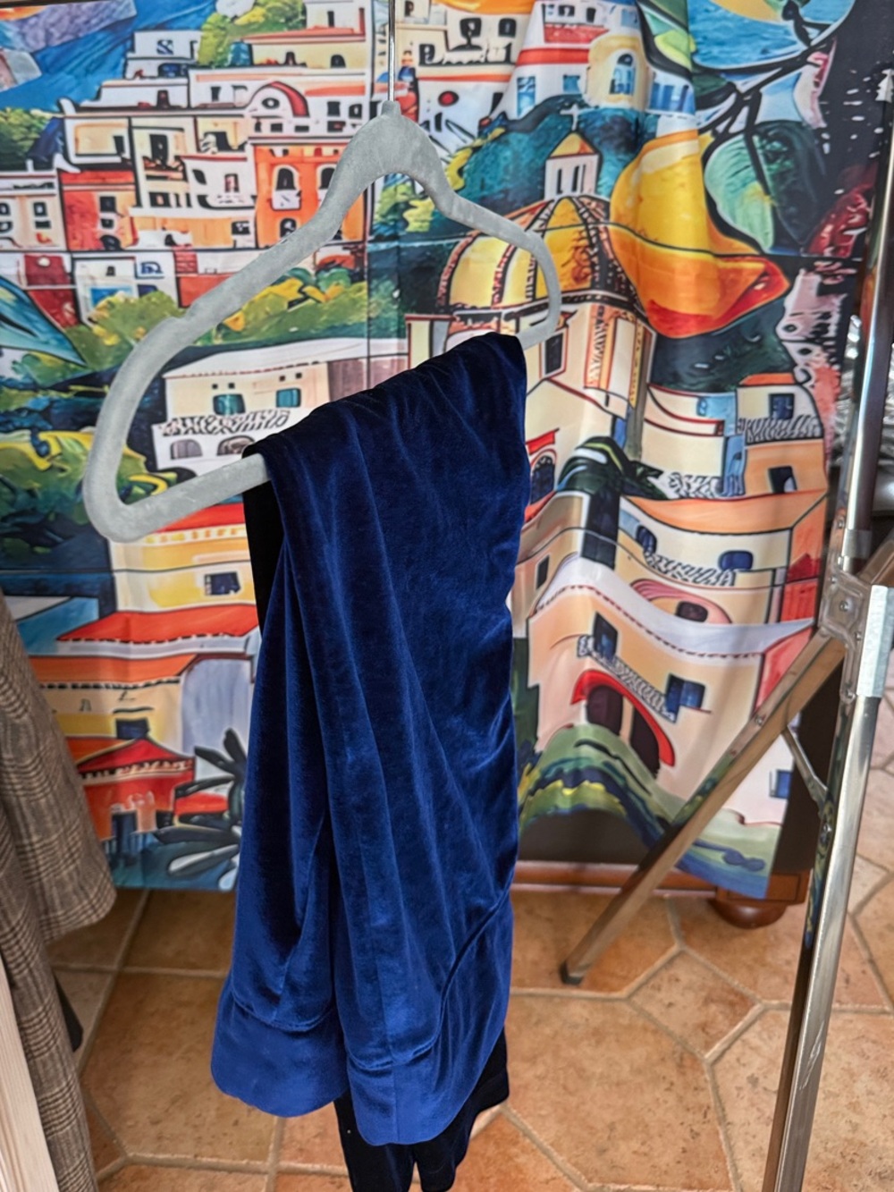 Plush Velvet Deep Blue leggings
